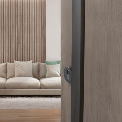 Accessorio per la porta d'ingresso: maniglione angolare nero