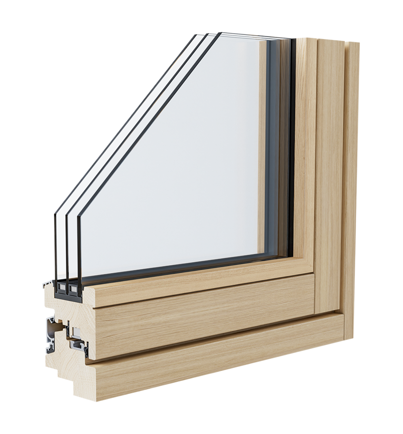 Rahmen des Holzfensters Topline Design 80 - Tip Top Fenster®