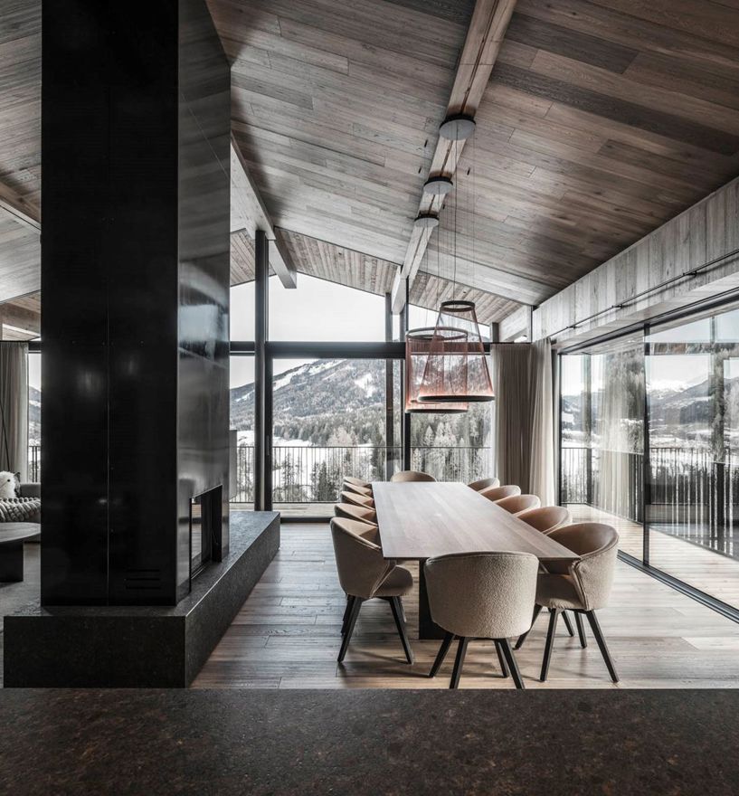 Der Wohnbereich eines Chalets