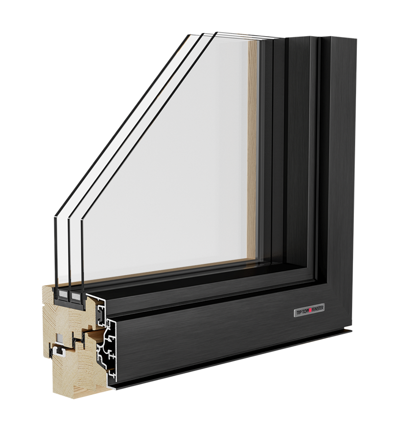 Finestra in legno-alluminio Aluclima 92 - Tip Top Fenster®