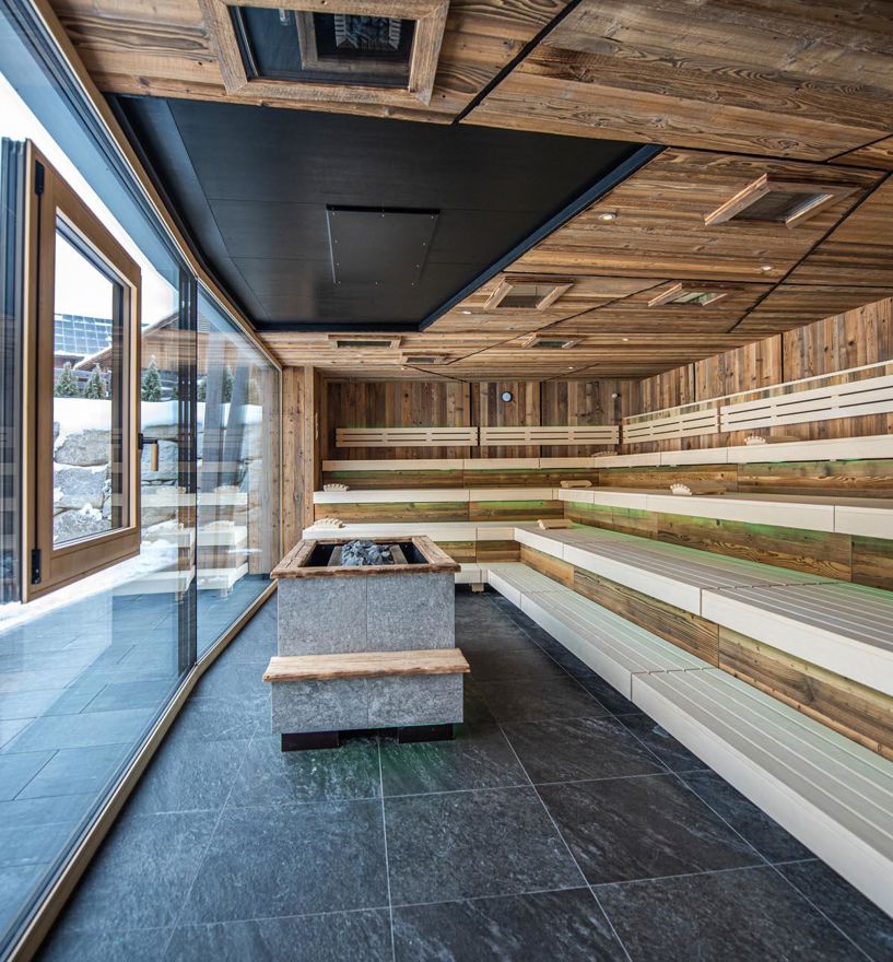 Projekt: Leitgam luxury hotel for two Kiens - Tip Top Fenster & Systeme - Verglasungen und Fenster im Glas aus Südtirol, Sauna