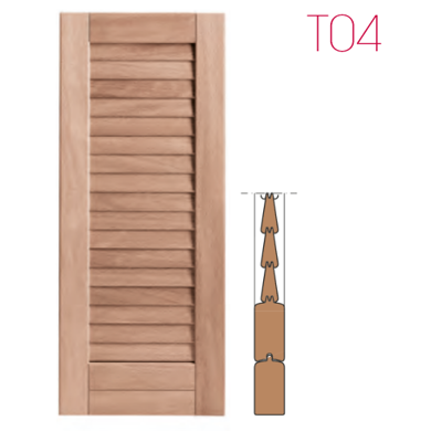 Persiana in legno modello T04