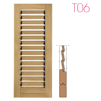 Persiana in legno modello T06