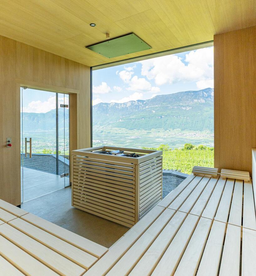 Panoramaverglasung in der Finnischen Sauna