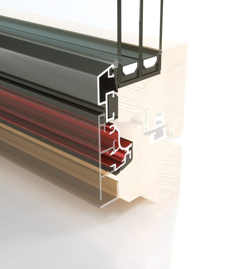 Die Premium-Regenschiene des Fensters Alutop 80 Design