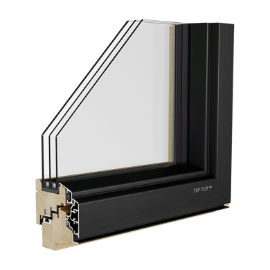 Holz-Alluminium-Fenster Alutop 80 - Tip Top Fenster®