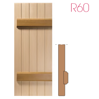Persiana in legno modello R60