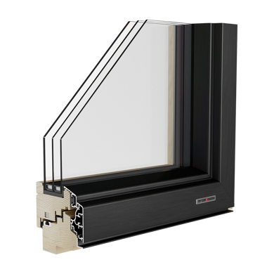 Holz-Alluminium-Fenster Aluclima 92 - Tip Top Fenster®