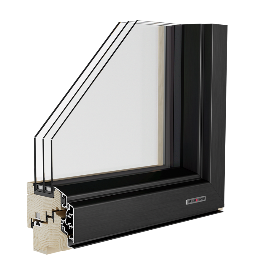 Finestra in legno-alluminio Aluclima 92
