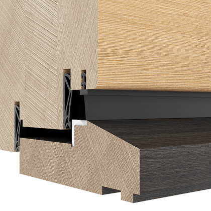 Accessorio per la porta d'ingressoo: soglia in legno di rovere nero