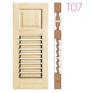 Persiana in legno modello T07