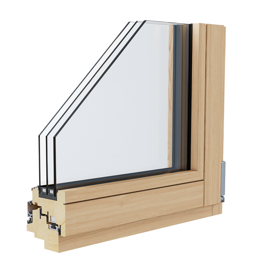 Rahmen des Holzfensters Topline 80 - Tip Top Fenster®