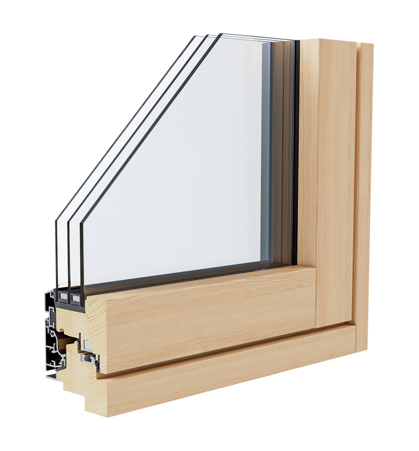 Finestra in legno-alluminio Alutop Design 80