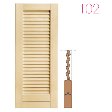 Persiana in legno modello T02