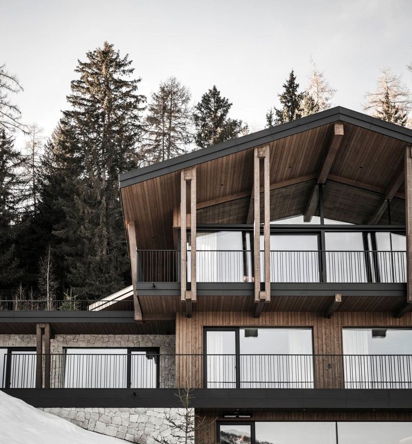 Ein Chalet von außen