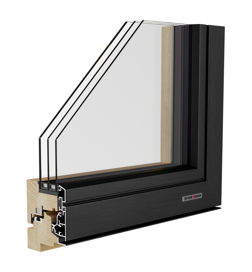 Finestra in legno-alluminio Alutop Design 80 - Tip Top Fenster®