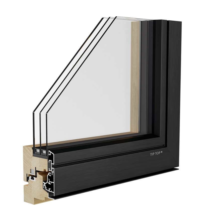 Holz-Alluminium-Fenster Alutop Design 80 - Tip Top Fenster®
