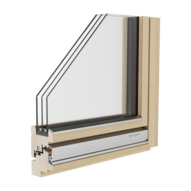Holzfenster Topline Design 80 - Tip Top Fenster®