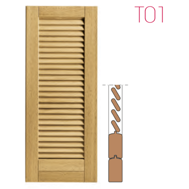 Persiana in legno modello T01