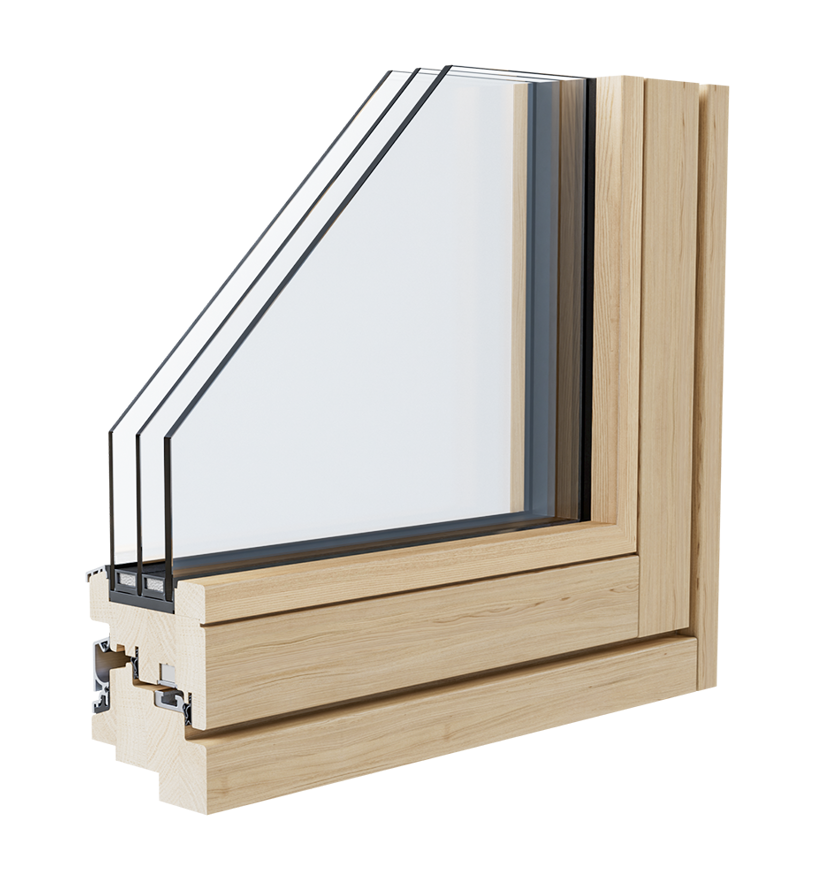 Finestra in legno Climatop Design 92