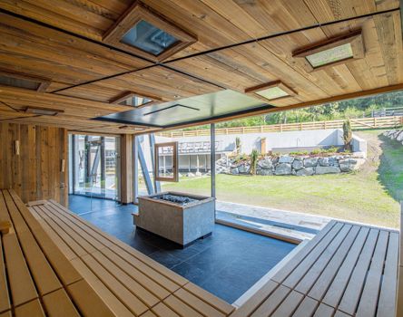 Projekt: Leitgam luxury hotel for two Kiens - Tip Top Fenster & Systeme - Verglasungen und Fenster im Glas aus Südtirol, Sauna