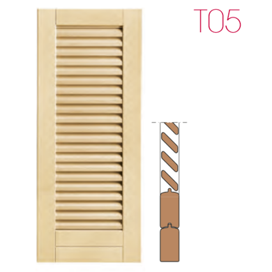Persiana in legno modello T05